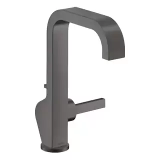 Axor Citterio Смеситель для раковины 190, на 1 отв., с высоким изливом, с донным клапаном, цвет: шлифованный черный хром