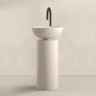 Noorth milldue edition SABA 45 Раковина напольная &Oslash;45x90см, слив в пол, без отв., цвет: Caolino