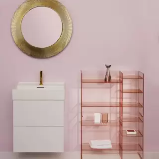 Laufen Kartell Стеллаж, 75х26х53см, пластик, напольный, цвет: пудровый розовый