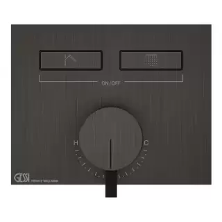 Gessi Hi-Fi Смеситель для душа, с включением до 2 источников одновременно, внешняя часть, цвет: Black Metal Brushed PVD