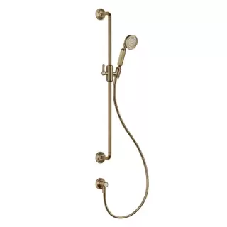 Gessi Venti20 Штанга для душа 80см., с ручным душем, шлангом 150см. и подводом воды, цвет: Warm Bronze Br. PVD