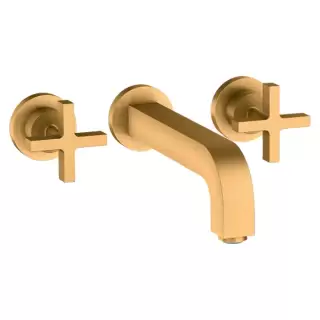 Axor Citterio Смеситель для раковины 222, встраиваемый, излив: 22.2см., цвет: шлифованное золото