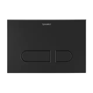 Duravit DuraSystem Клавиша смыва для унитаза, двойной смыв, цвет: черный матовый