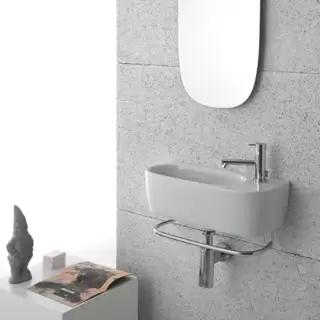 Globo Genesis Раковина 50х22х15 см, 1 отв., подвесная, цвет: белый