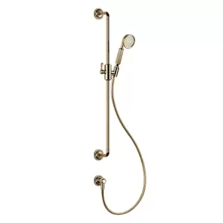 Gessi Venti20 Штанга для душа 80см., с ручным душем, шлангом 150см. и подводом воды, цвет: Warm Bronze PVD