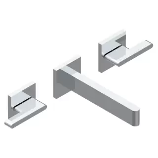 THG ICON-X METAL &Agrave; MANETTES Смеситель для раковины, настенный, цвет: хром