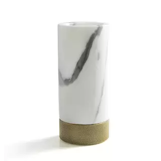 3SC Apuana 2.0 Стакан настольный, цвет: мрамор Bianco Statuario/золото 24к. Lucido