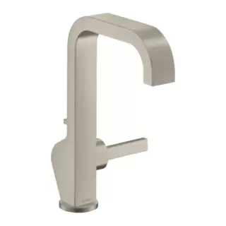 Axor Citterio Смеситель для раковины, 1 отв., с донным клапаном, цвет: шлифованный никель