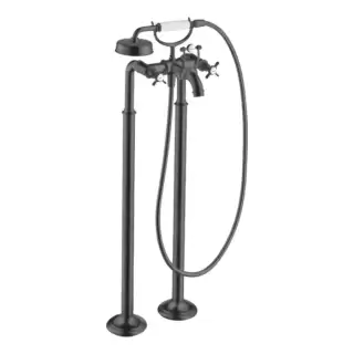 Axor Montreux Смеситель для ванны, напольный, с ручным душем, цвет: шлифованный черный хром