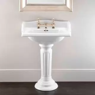 Devon&Devon Cambridge Раковина 64х49 см, 3 отв., цвет: белый