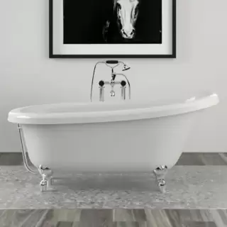 KNIEF Slipper Ванна отдельностоящая 151.5х72.5хh78.5/57см,с 4-мя бронзовыми ножками"лапа с когтями" (продается со сливом 0100-091-01)