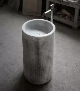 Antonio Lupi Pixel Раковина 45x85x45 см, без отв., напольная, цвет: Marmo Carrara