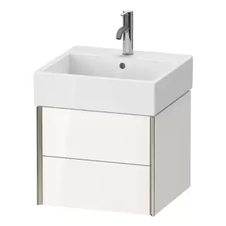 Duravit XViu Тумба подвесная 48.4x45.4x39.7см, с раковиной, 2 ящика, цвет: белый глянцевый/champagne matt