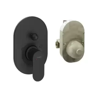 Hansgrohe Rebris S Смеситель для ванны/душа, встраиваемый, цвет: черный матовый