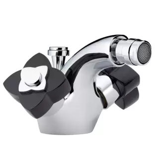 THG Petale de Cristal noir Смеситель для биде, 1 отв., цвет: хром/черный хрусталь