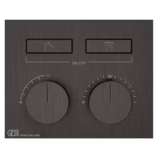 Gessi Hi-Fi Термостат для душа, с включением до 2 источников одновременно, внешняя часть, цвет: Black Metal Brushed PVD