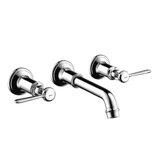 Axor Montreux, Смеситель для раковины на3 отверстия, с рычаговымирукоятками, СМ, внешняя часть, цвет: хром