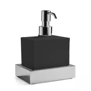 3SC SK 3.0 Дозатор настольный, композит Solid Surface, цвет: чёрный/хром