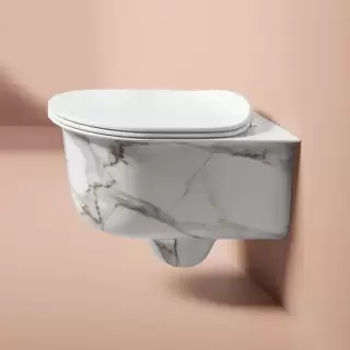 Artceram Chic Унитаз подвесной 38х53см., безободковый, цвет: calacatta