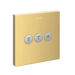 Hansgrohe ShowerSelect Вентиль скрытого монтажа, для 3 потребителей, цвет: полированное золото