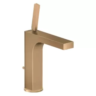 Axor Citterio, Смеситель для раковины 160, на 1 отв., с донным клапаном, цвет: шлифованная бронза
