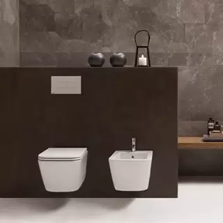 Globo Stone Биде подвесное 52х36см, c 1 отв.под смеситель, системой скрытого крепежа, цвет: белый