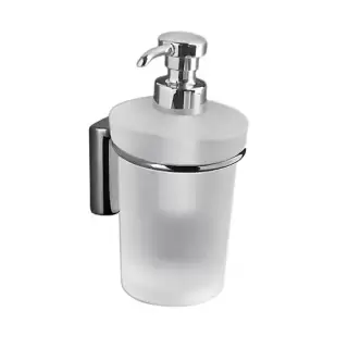 Colombo Look Дозатор для жидкого мыла, подвесной, цвет: хром/матовое стекло