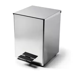 3SC Hotel Ведро 5 л. 18x22xh26 см, с педалью, с крышкой и механизмом softclose, из нерж.стали, цвет: хром