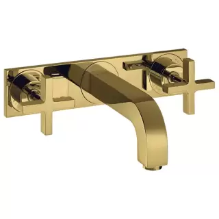 Axor Citterio Смеситель для раковины 226, встраиваемый, излив: 22.6см., с панелью, цвет: полированное золото