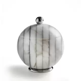 3SC Rigato Контейнер с крышкой настольный d15хh18 см, цвет: никель