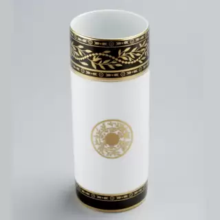 THG MARQUISE NOIR DECOR OR Ваза керамическая, настольная, декор черный/золото, цвет: белый