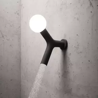 Antonio Lupi Apollo Верхний душ &Oslash;45 мм., с LED подсветкой, настенный монтаж, цвет: черный матовый