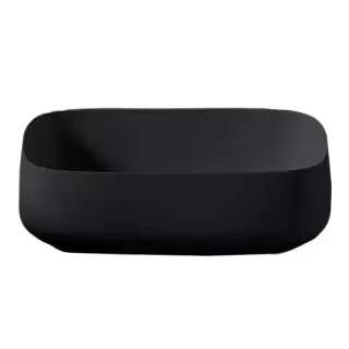 Artceram Cognac Раковина накладная Quadro 56x41 см, saniglaze, цвет: черный матовый