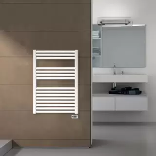 Irsap Ares Полотенцесушитель электрический 58x81.8x3см (15 трубок-2 промежутка), мощность: 400 ватт, с регулятором, провод: 120см, цвет: белый