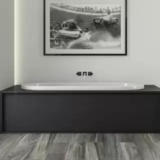 Knief Cool FIT Ванна овал 0400-082 встроенная 180x80x60см с ножками, в комплекте со сливом 0100-091-06 стандарт, цвет: белый