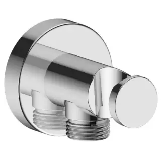 Duravit Shower Вывод для душа, с держателем, цвет: хром глянцевый