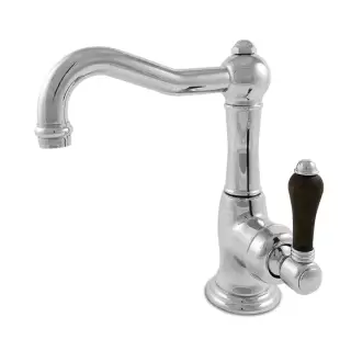 Nicolazzi Forest Смеситель для раковины однорычажный, с донным клапаном, ручки дерево, цвет: хром