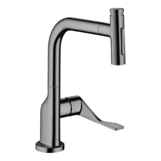 Axor Citterio Select Смеситель для кухни, на 1 отв., с вытяжным изливом, цвет:  полированный черный хром