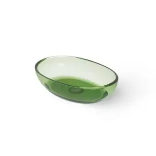 Dea Design Washbasins Раковина 60х40х15.5-14.5см., накладная, без отв., Glasstech, прозрачная смола, цвет: Emerald R3