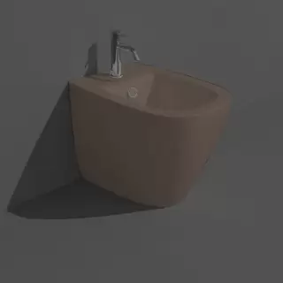 Simas Juniper Биде напольное 53,5x370xh42см, с 1 отв., цвет: moka matt