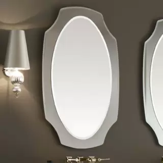 VITAGE milldue edition Зеркало NOTRE DAME 67.8х110см, с фигурной рамой из скошенного дымчатового зеркала