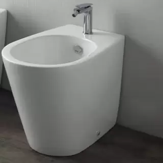 Simas Gambassi Биде приставное с 1-м отверстием под смеситель 56.5х37,5 см, цвет: белый