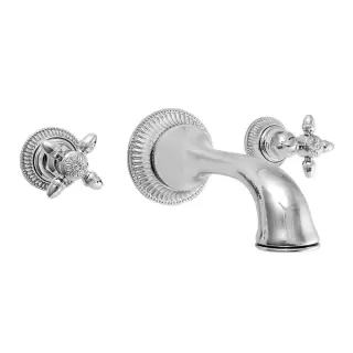 Nicolazzi Impero Смеситель для раковины настенный на 3 отверстия, излив: 180 мм, цвет: хром