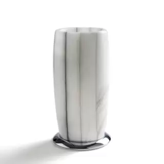 3SC Rigato Стакан настольный d8хh15 см, цвет: никель сатинированный полированный