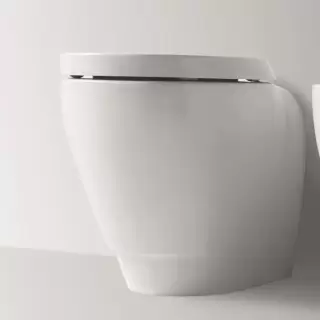 Simas Bormio Унитаз приставной безободковый 54х35 см, цвет: белый