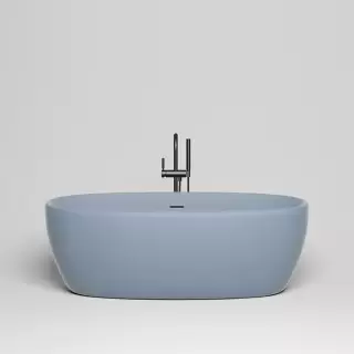 Salini Luce Ванна отдельностоящая 170х85х58cм., донный клапан "Up&Down", сифон, слив-перелив, материал: S-stone, цвет: Pigeon blue матовый