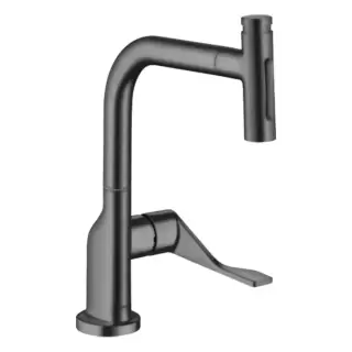 Axor Citterio Select Смеситель для кухни, на 1 отв., с вытяжным изливом, цвет:  шлифованный черный хром