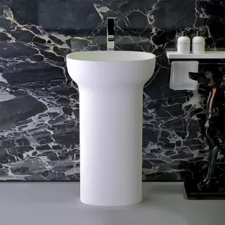 KNIEF Prime Раковина 53х35х90 см, без отв., с выходом в стену, цвет: белый матовый