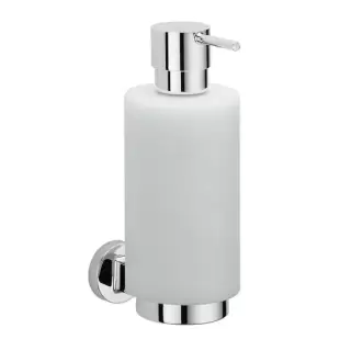 Colombo Nordic Дозатор для жидкого мыла, подвесной, цвет: хром/матовое стекло