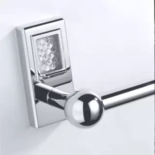 THG Métropolis &agrave; manettes cristal clair Полотенцедержатель 60см, подвесной, цвет: хром/прозрачный хрусталь